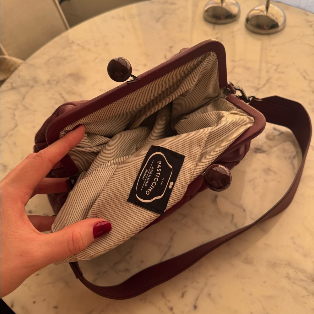 Max Mara Weekend Pasticcino Burgundy Handbag - Picture 2 of 3